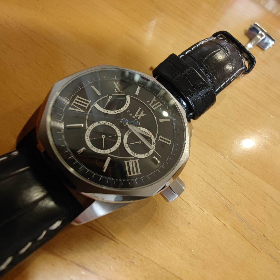 箱のみ美品 天然ダイヤ鑑定書付　VARTIX PR01-0278 革ベルト