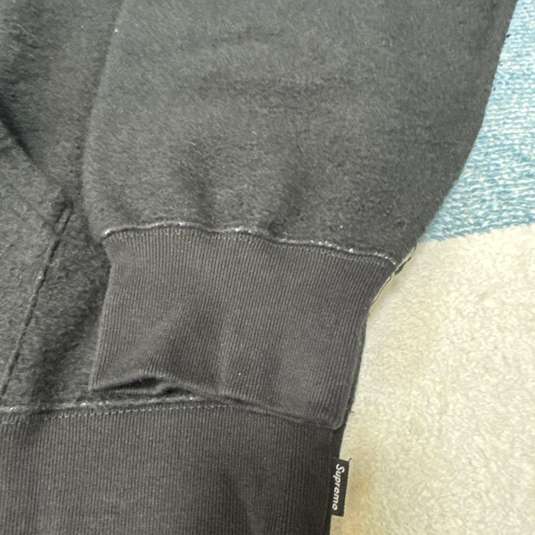 Supreme ブラック フーディ　L