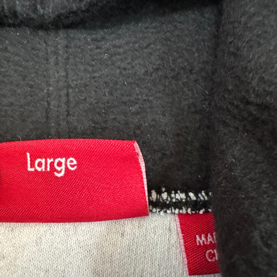 Supreme ブラック フーディ　L