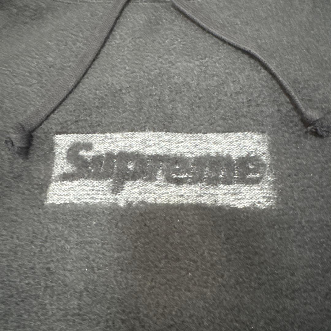 Supreme ブラック フーディ　L