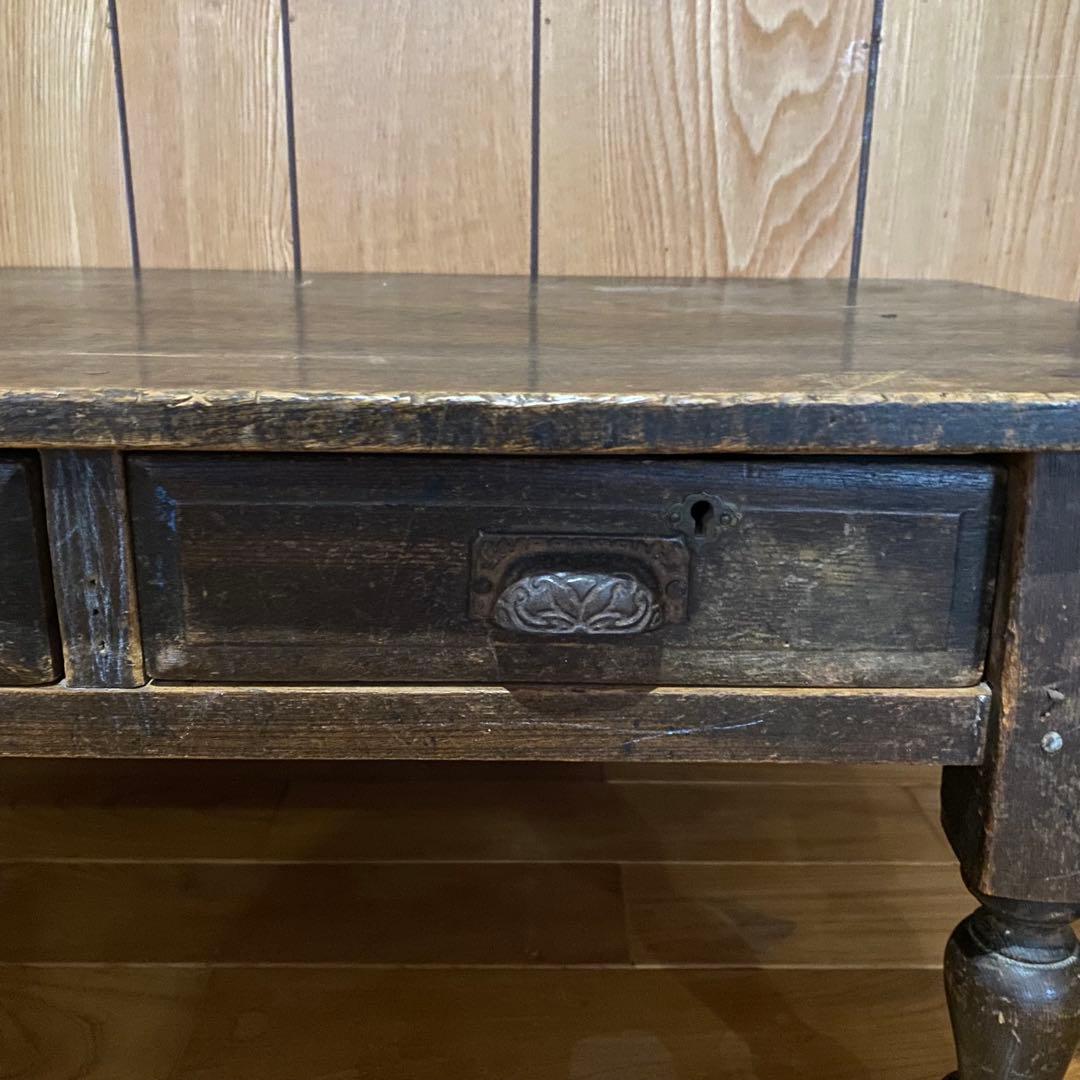 ○アンティーク 文机 テーブル ローデスク 家具天然木 古道具 骨董