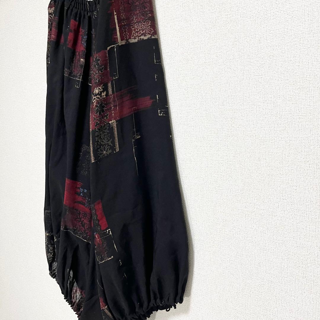 服　　　Y's ヨウジヤマモト　総柄　アシメ　バルーンパンツ　ユニセックス