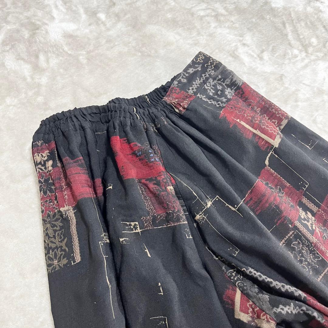 服　　　Y's ヨウジヤマモト　総柄　アシメ　バルーンパンツ　ユニセックス