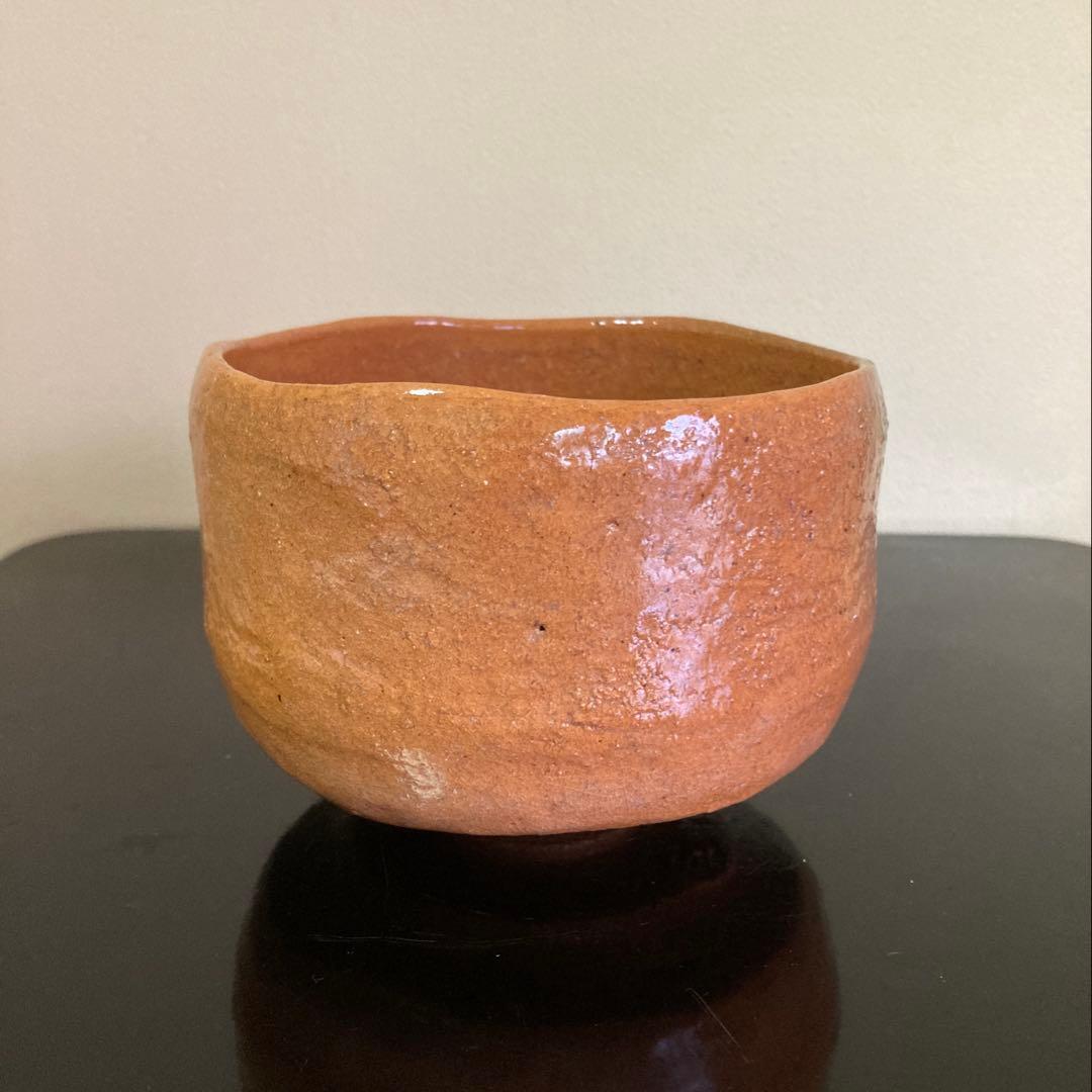 新品未使用】【八事釜 五代 中村道年】赤茶碗 桐箱入 2025年