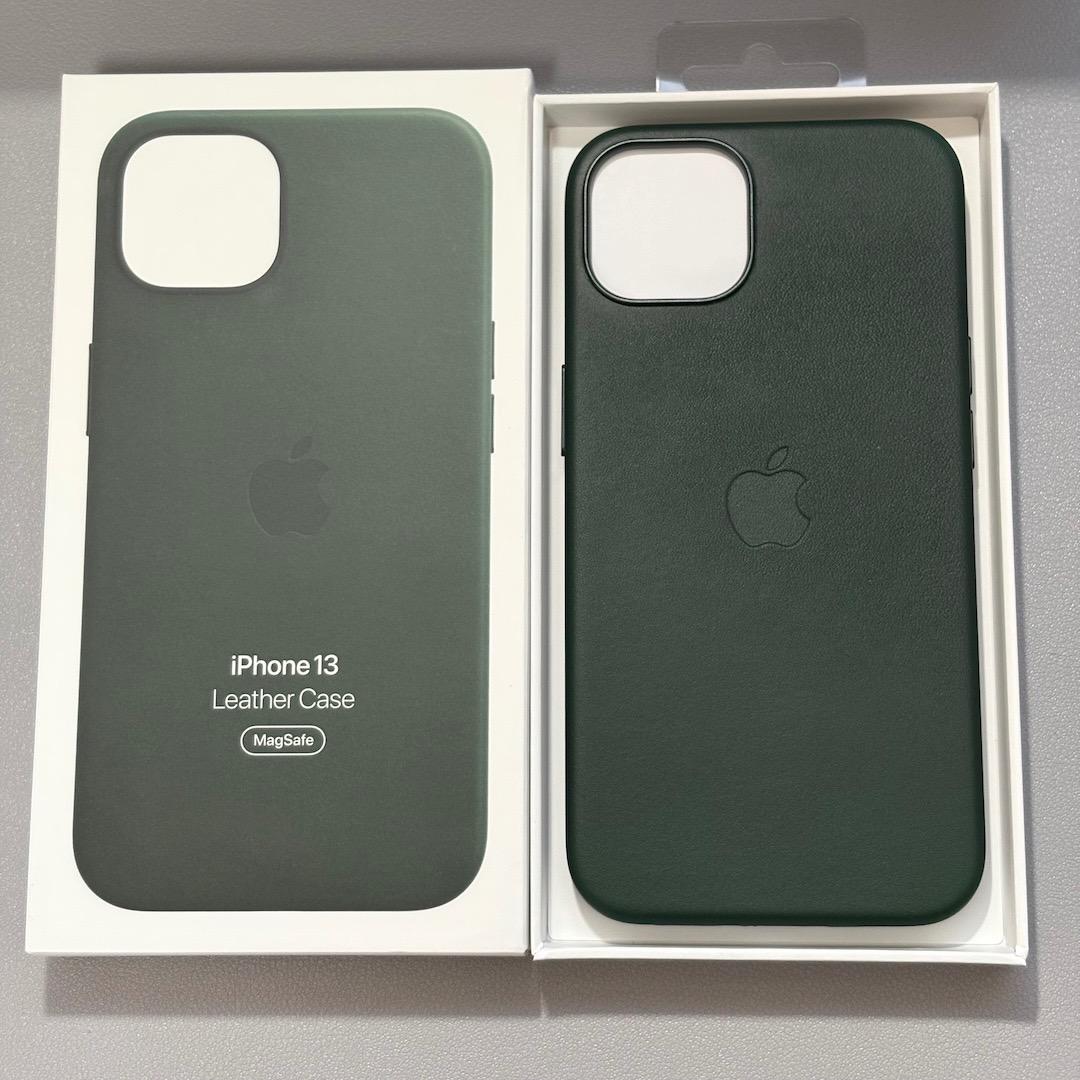 新品】純正 iPhone 13 Pro レザーケース・セコイアグリーン① Apple