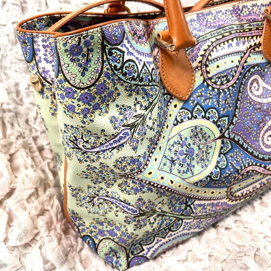 希少 ETRO エトロ ペイズリー 2way ショルダーバッグ トート マルチ