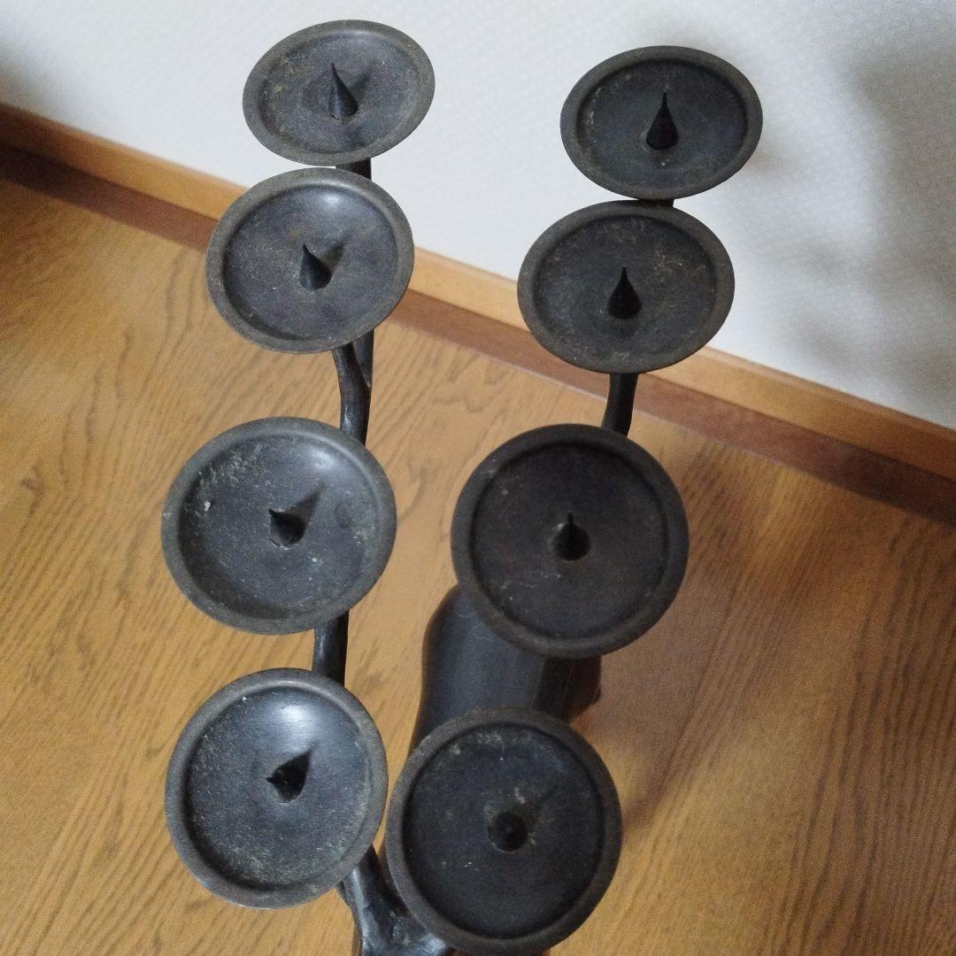 ヤカン様専用】アンティーク 鹿の形状の金属製キャンドルスタンド