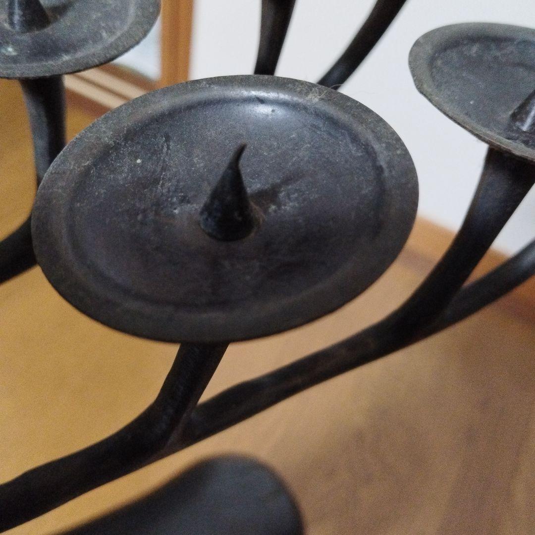 アンティーク 鹿の形状の金属製キャンドルスタンド