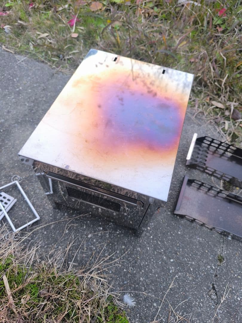 1回のみ使用　笑s焚き火の箱　イージーネオ？2m折り畳み煙突付 ほぼ歪みなし