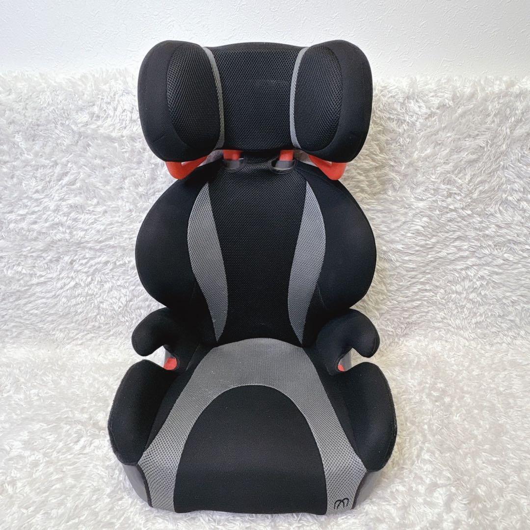 エールべべ サラット3ステップV3 ジュニアシート ブラック グレー