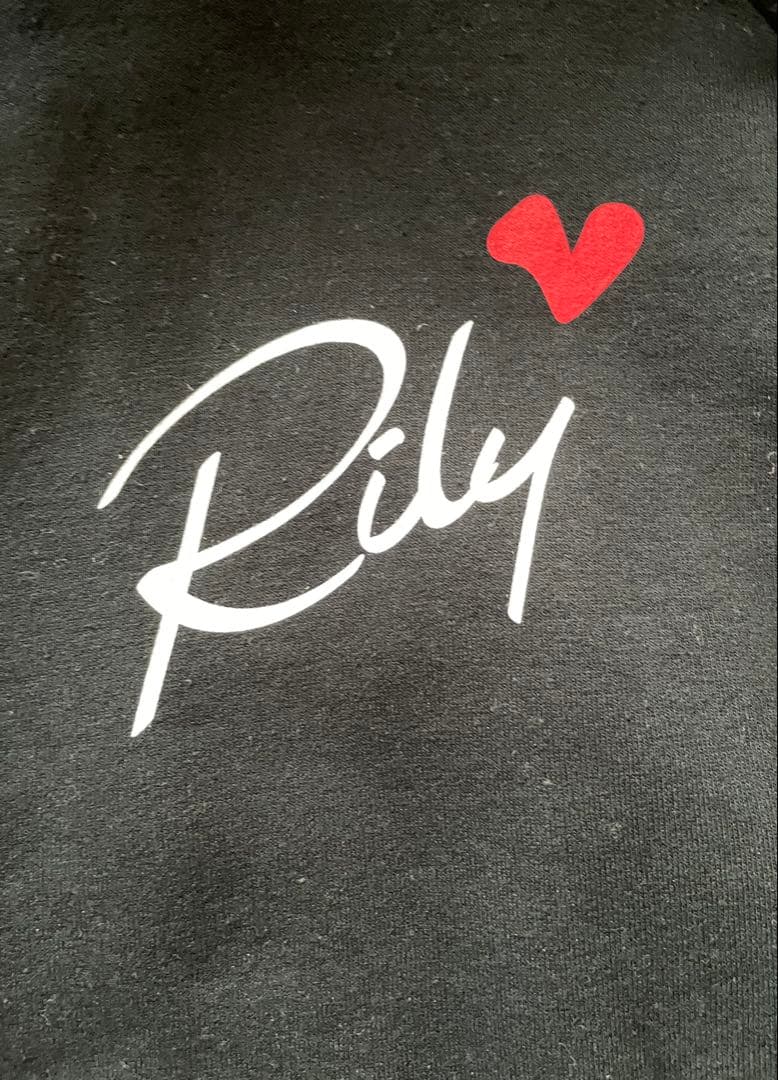 今市隆二 RILYハートロゴ黒パーカー Mサイズ