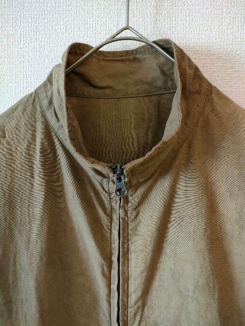 02201-0061 コットンリネンウェザージップシャツジャケット