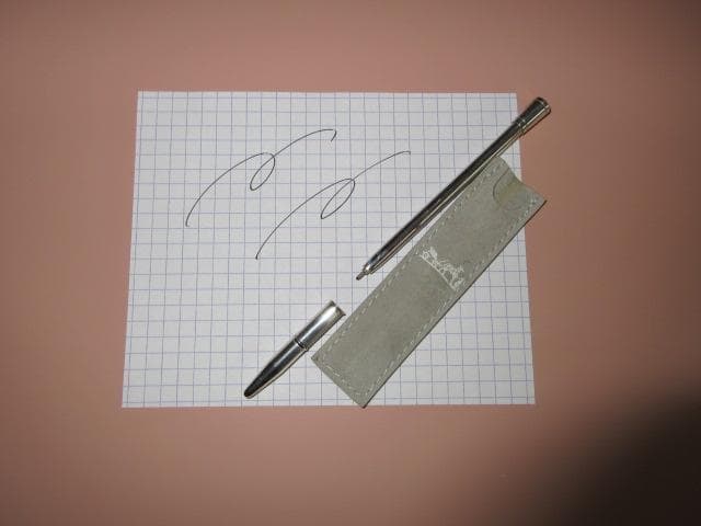 エルメス 手帳用ボールペン 9cm シルバー 本物 国内レフィル使用に加工