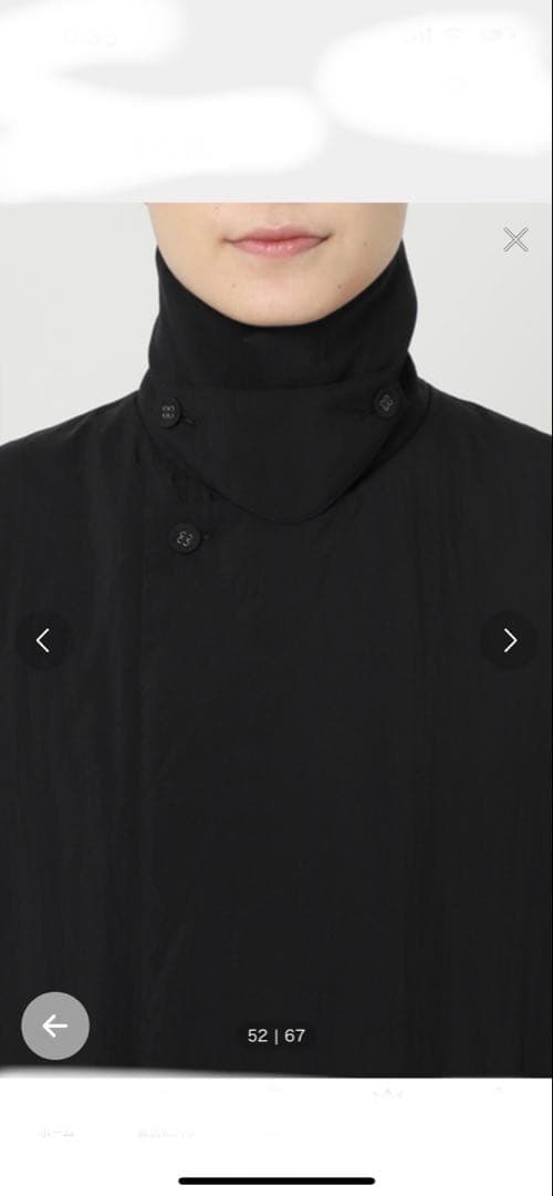 B.C STOCK ワッシャーナイロンダウン チェスターコート ブラック S