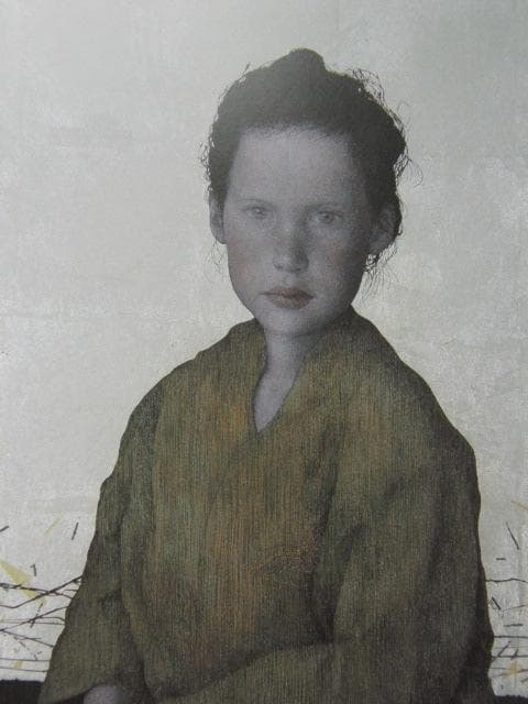 中堀慎治、【思春期】、希少な額装用画集より、新品額装付