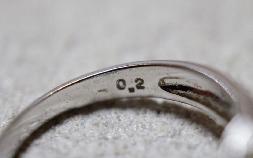 10.2ミリのあこや真珠　ダイヤモンド　シルバーリング