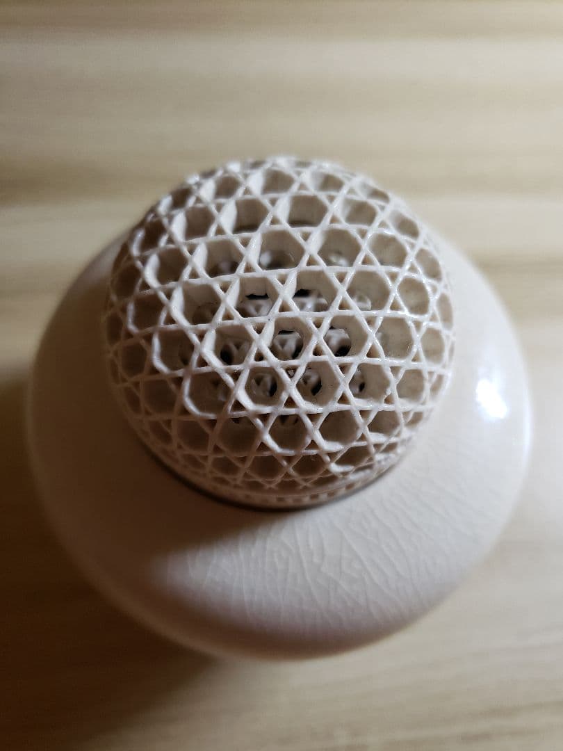 薩摩焼　白磁三足香炉　光石作