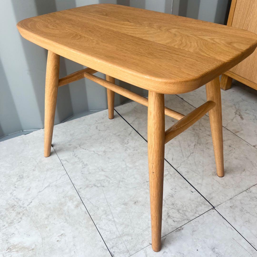 取付無料！無印良品 廃盤希少品 オーク材スツール・丸脚 北欧風ナチュラルチェア✨