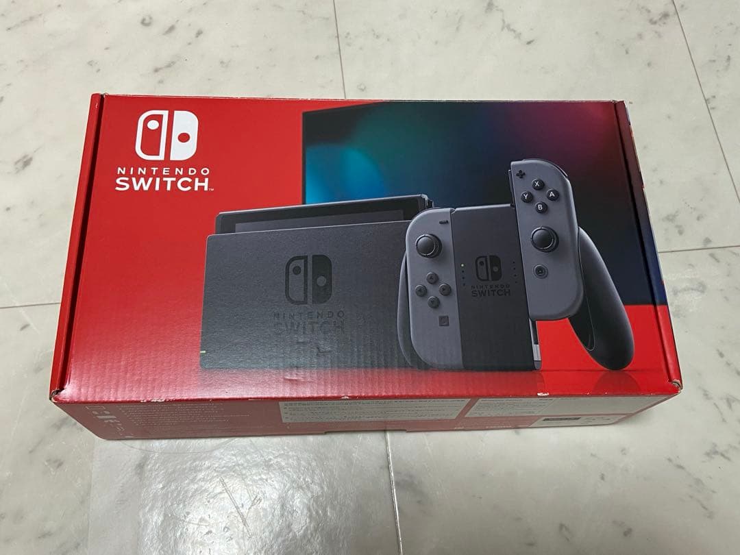 Nintendo Switch グレー 本体+ソフト2本、ケース