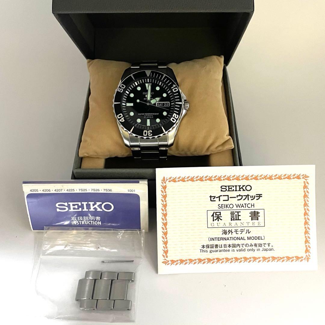 【美品】SEIKO5 自動巻き ダイバーズ 7S36-03C0 日本製