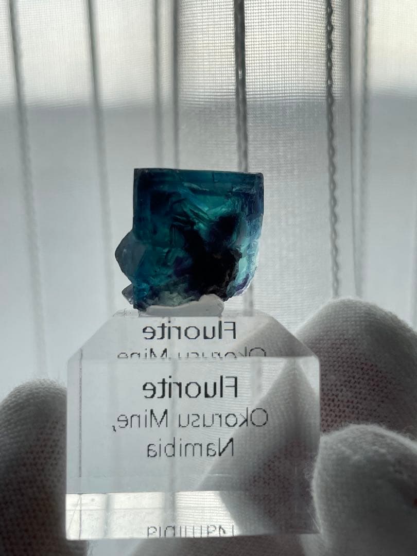 希少オコルスナミビア フローライトBlue butterfly pocket