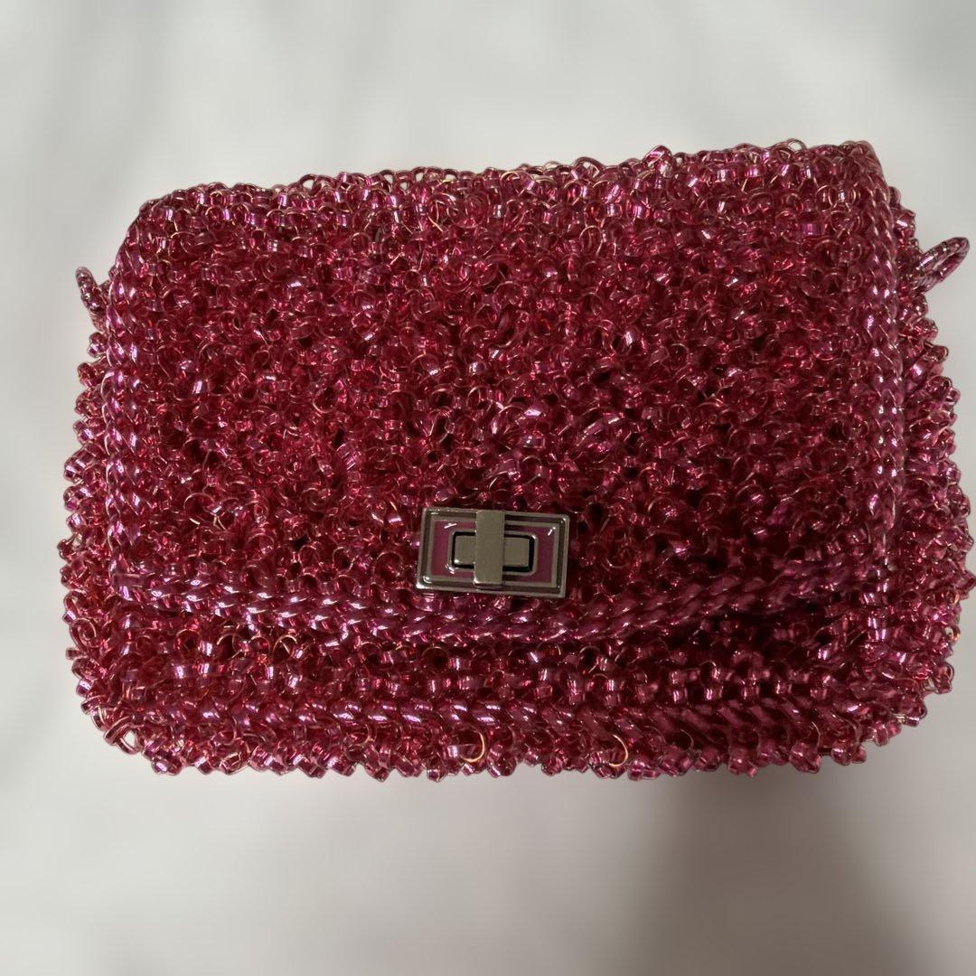 アンテプリマ ワイヤーバッグ ルッケット フクシアピンク