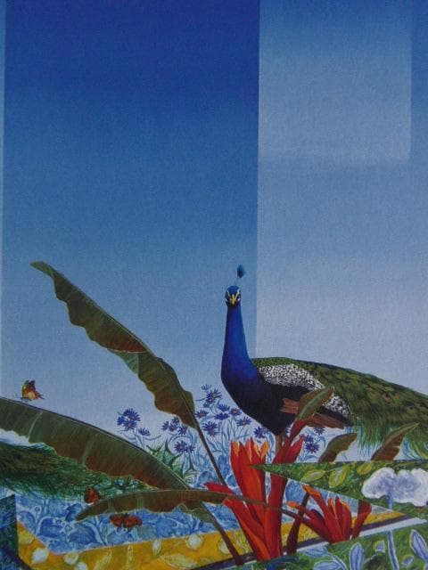 北久美子、風の扉、希少な画集より、新品高級額・額装付、状態良好