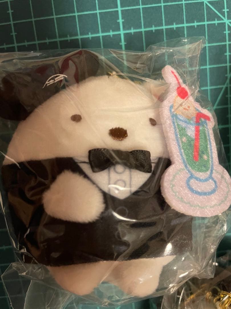 すみっコぐらし×丸福珈琲店　ぶらさげぬいぐるみキーホルダーセット