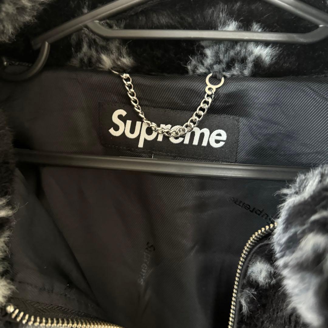 【バックロゴ】Supreme アウター ブラック L 美品 防寒◎