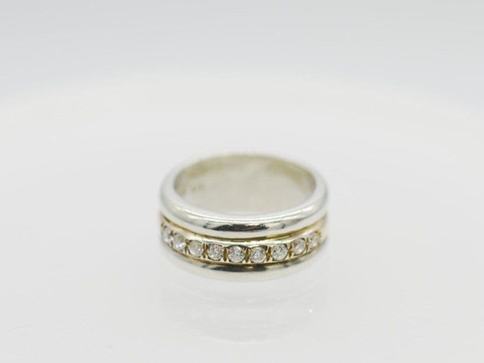 スタージュエリーSTARJEWELRYコンビリング指輪12号金K10　AG925