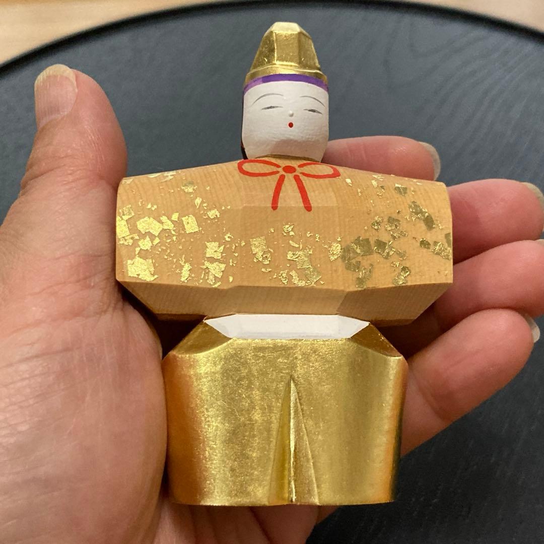 一刀彫 南雲 雛人形 ミニ雛人形 春 台座付き　ひな祭り 置物 インテリア