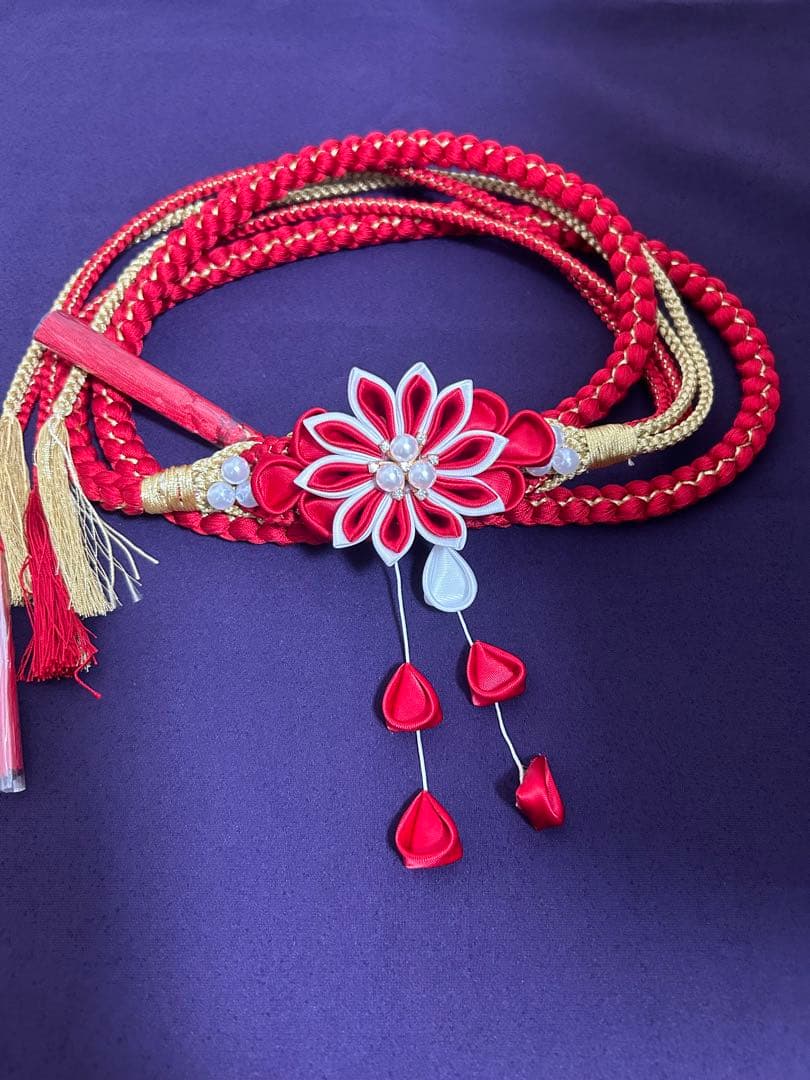 ぴよママ様専用 黒の総絞りにレトロモダンな赤の小花 豪華成人式振袖18