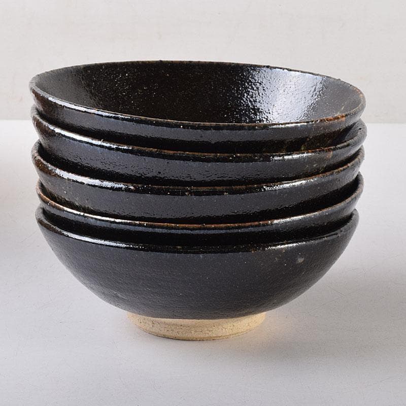 gmgmgm様専用 茶道具 浅野陽作 黒鉢 5客 共箱 V 8005