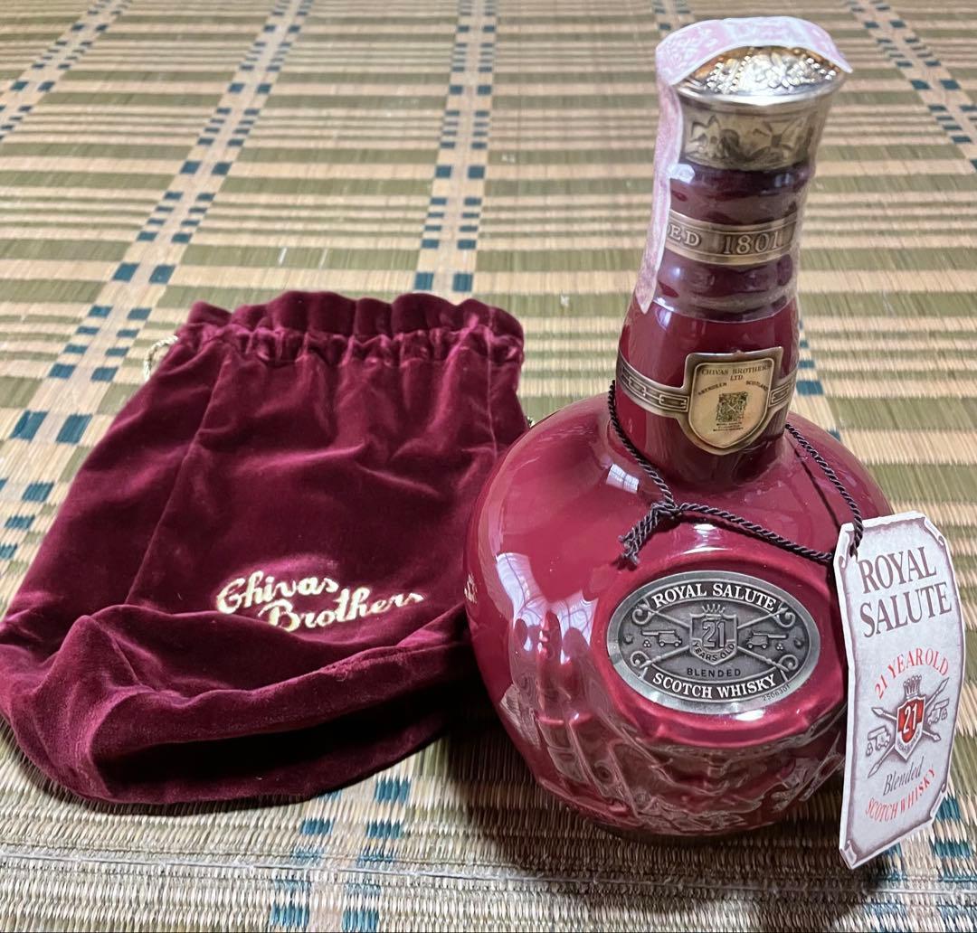 未開栓】ROYAL SALUTE ロイヤルサルート21年 ウイスキー 赤陶器未開栓