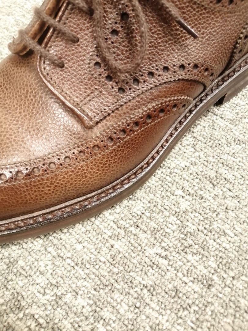 着用数回 クロケット&ジョーンズ ウイングチップ ダークブラウン UK5