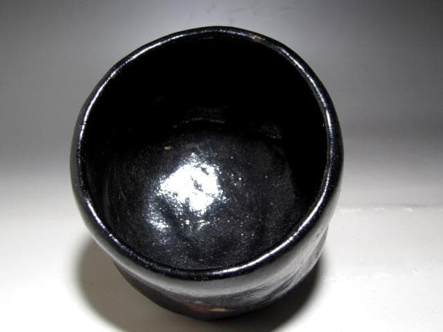 楽十代旦入 黒筒茶碗「山花」裏淡々斎花押 楽十四代覚入極☆z816