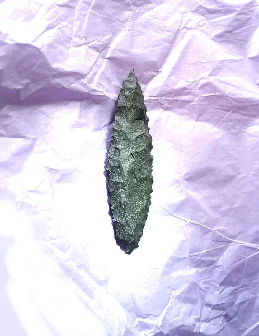 原始人 アイヌ 仕様 尖頭器 b 石器 模写サヌカイト ポイント 槍