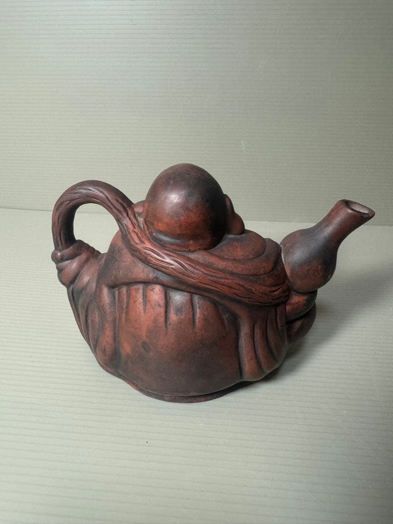 2095 七福神 布袋様 陶器 水差し 急須型 置物