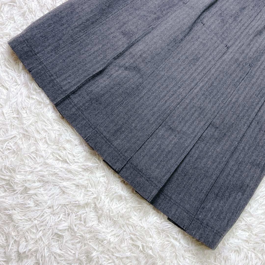 美品✨ バーバリーロンドン ウール トレンチスカート プリーツ 40 グレー