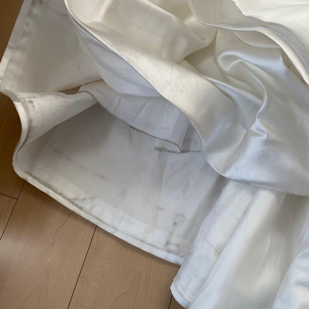 ミカド風サテン ウエディングドレス (W259)