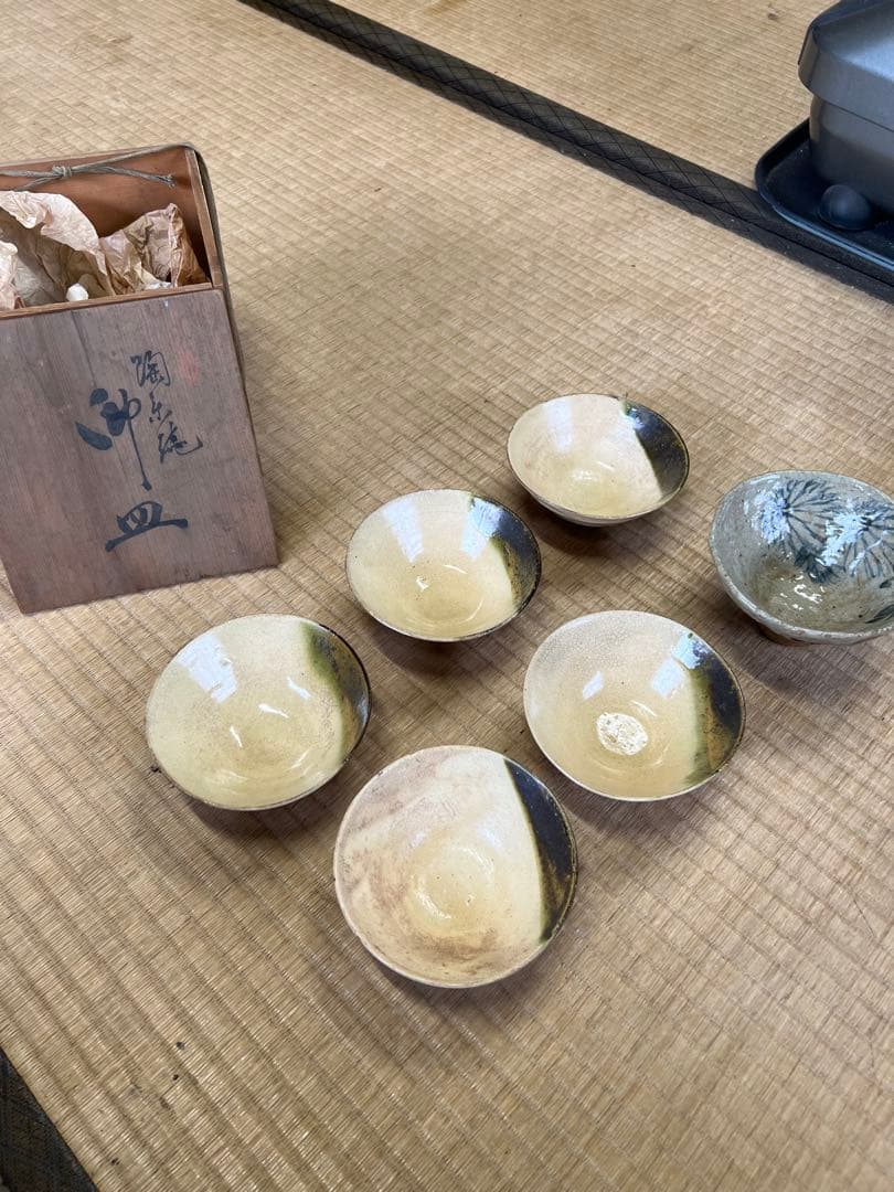 【木箱付き】陶器6個セット