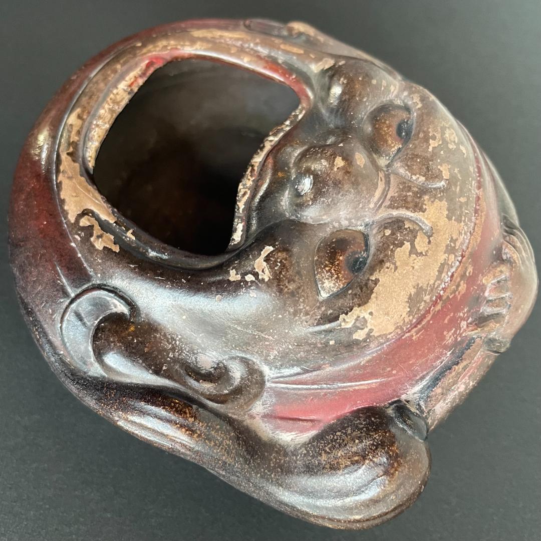 珍品 子宝祈願 仏教美術 達磨 大師 手炙 香炉 裏 隠し春画 隠し絵 笑い