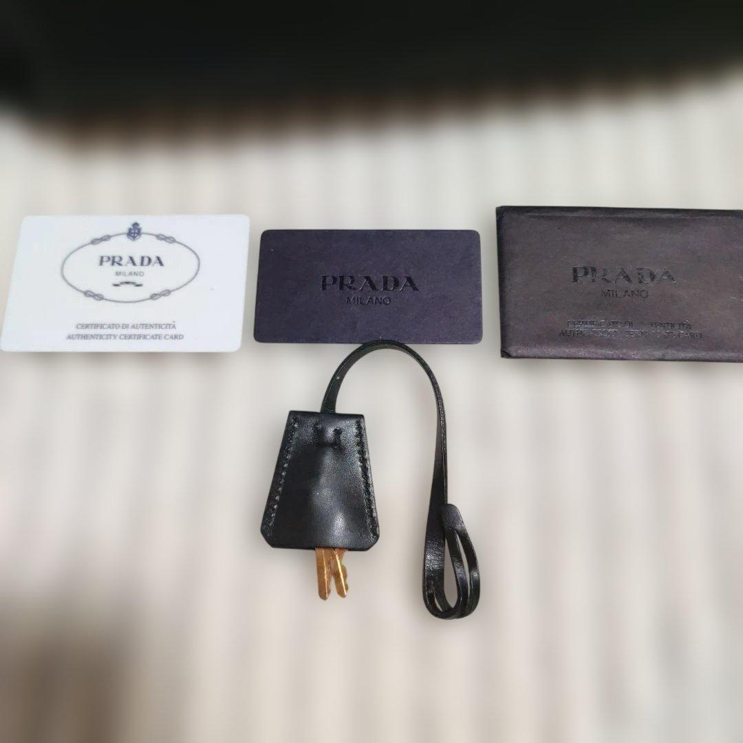 PRADA 　TESSUTO CITY NERO ボストンバッグ南京錠付