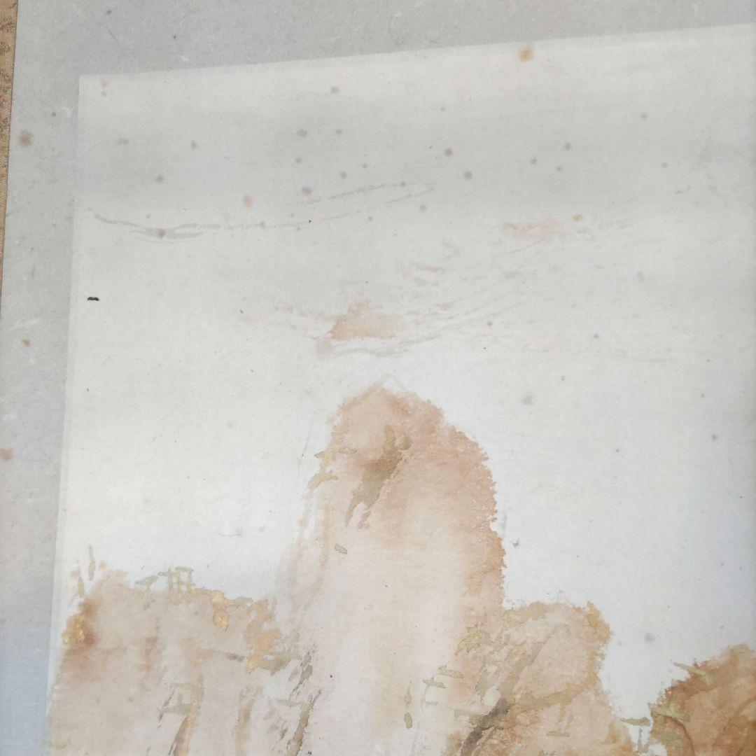 藤井達吉　山　うるし絵　掛軸