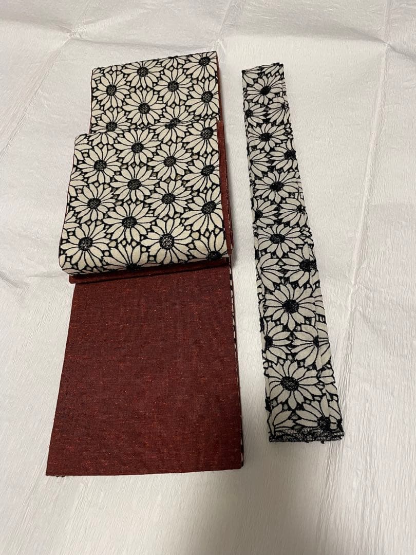 値下げ☆キモノモダン リバーシブル半幅帯と半衿セット マーガレット 8