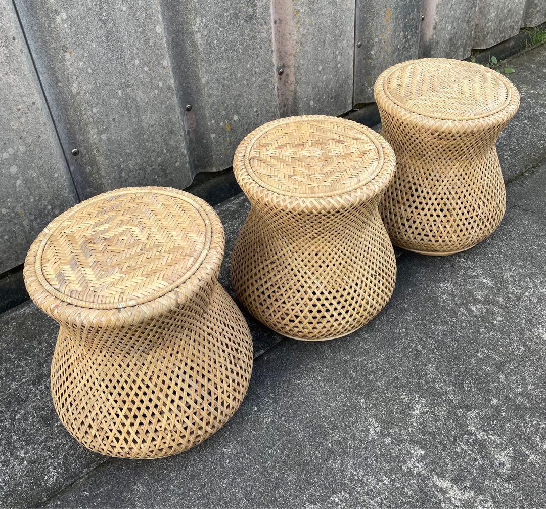 KANADEMONO/かなでもの/Eco Natural/ラタン/スツール/①