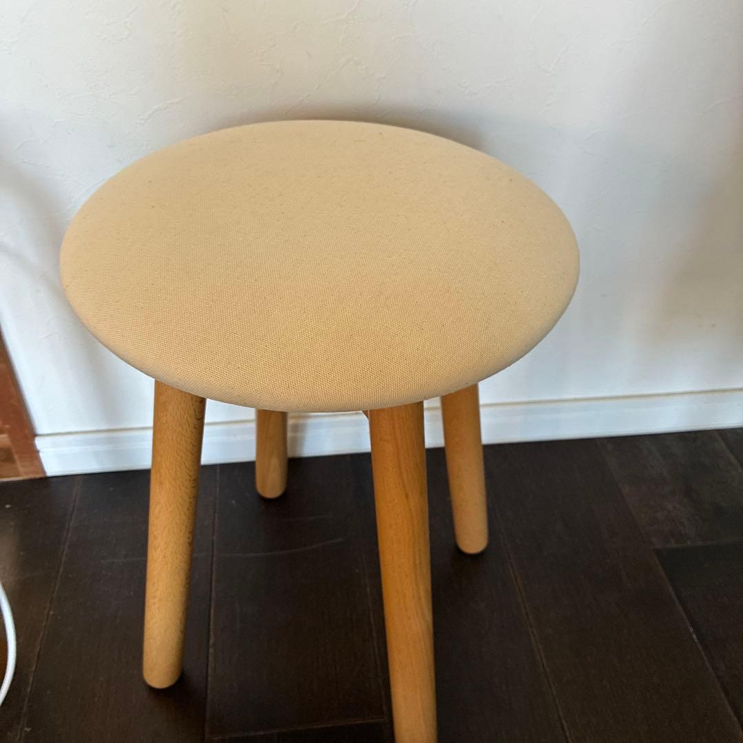 無印良品　ブナ材スツール　ミナペルホネンコラボカバー