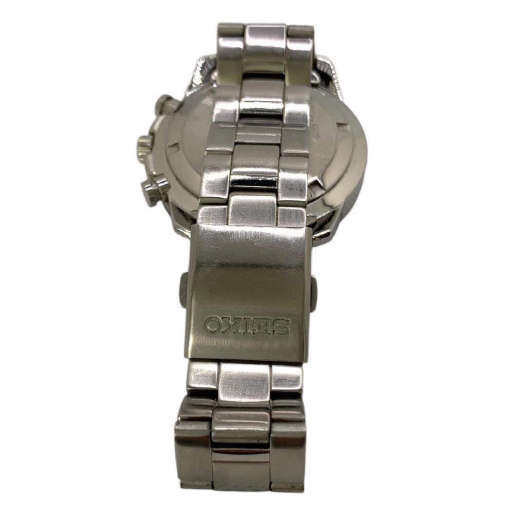 【稼働品】SEIKO クロノグラフ 6T63-00D0 タキメーター メンズ