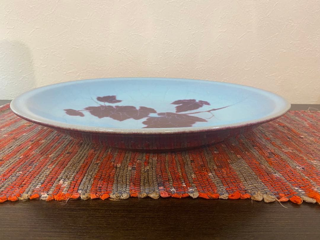 日本工芸会正会員 岩坂直 作 月山鼓窯 鈞窯 皿