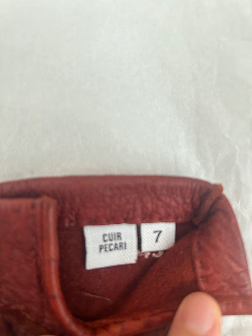 皮 手袋 CAUSSE コース CUR PECARI 7 フランス製 メンズの通販はau PAY